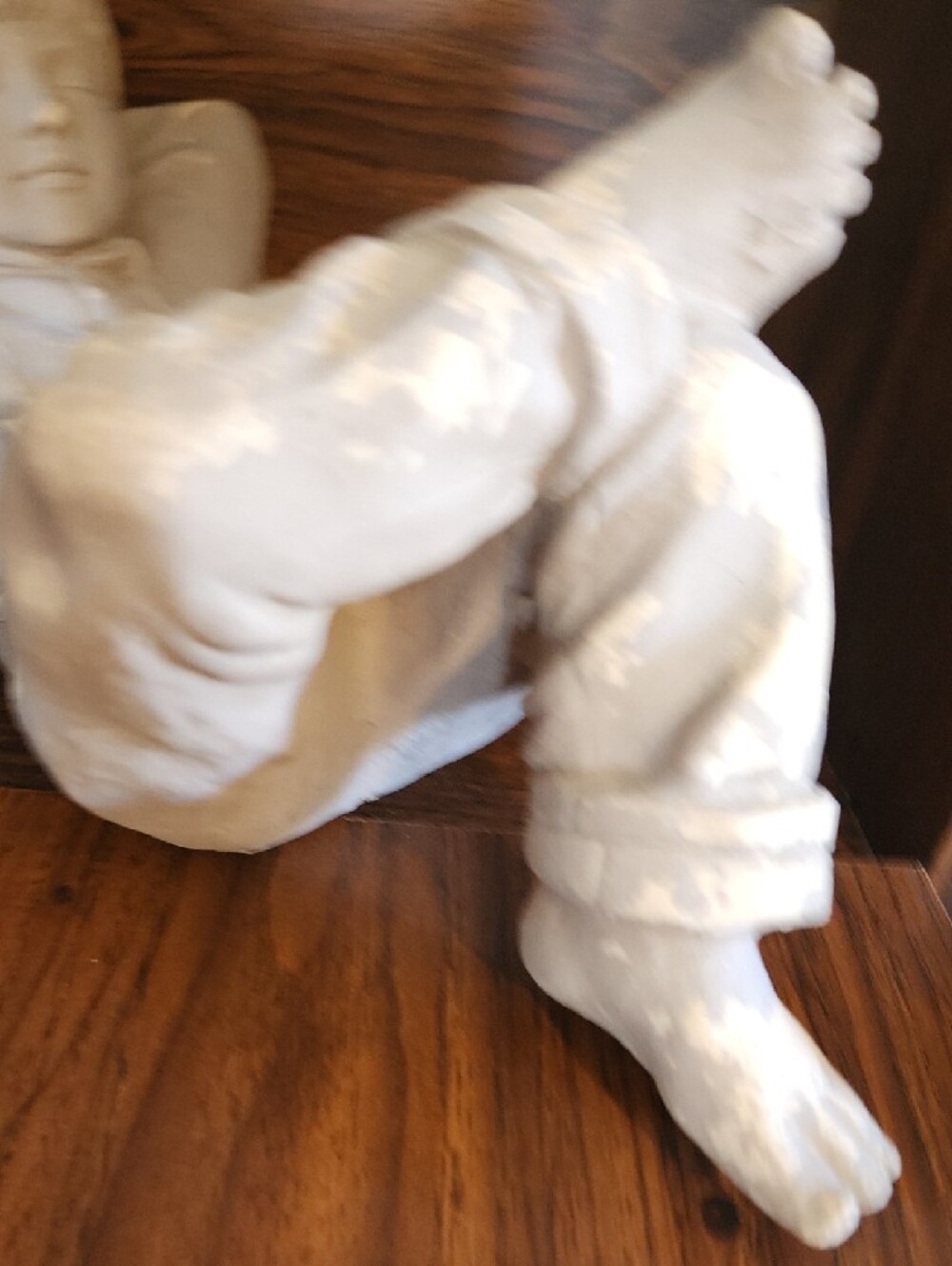 Gray Distressed Reclining Boy Garden Figurine - Picture 5 of 10